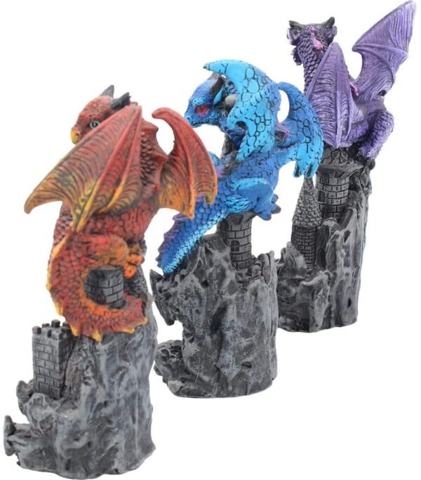 Fantasy Collection~ Protectors of The Keep 5.5cm Set of 3, Resin, Multi-Coloured