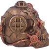 Magicun N.Giftware~Steampunk Under Pressure Modified Skull Ornament, Polyresin, Bronze, 14.8cm