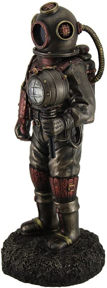 Magic  Collection~Lighted Steampunk Skeleton in Diving Suit Statue