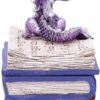 Nemesis Now U5014R0 Purple Dragonling Diaries Dragon Book Box, Polyresin, 11.3cm