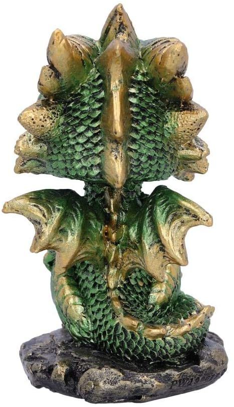 Magicun N.Giftware~Bobling Green Metallic Dragon Bobble Head Figurine, Polyresin, 9.5cm