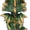 Fantasy Collection~ Bobling Green Metallic Dragon Bobble Head Figurine, Polyresin, 9.5cm
