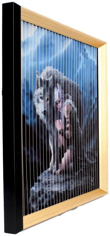 Artist Collections~ Anne Stokes Wolves Kinetic Picture 43cm, PVC Board, PS Frame, Paper, Black