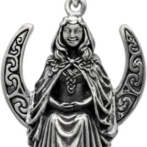 Sterling Silver Seated Moon Goddess Pendant