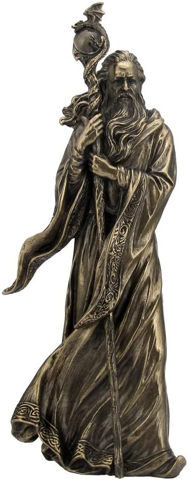 Mythology Collection~ Merlin Bronze Figurine 28cm, Resin, One Size