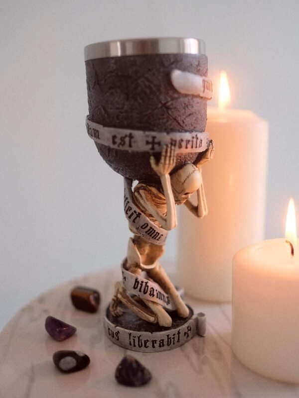 Artist Collections~ B0174A3 Truth Goblet 18.5cm White, Resin w/Stainless Steel Insert