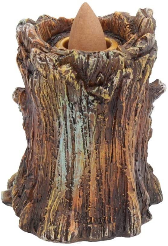 Light Collection~Aged Oak Backflow Incense Burner 11cm Brown