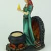Magicun  Collection~Resin Statues Brigid Goddess Of Hearth & Home Standing Holding Sacred Flame Statue 7 X 9.5 X 5.5