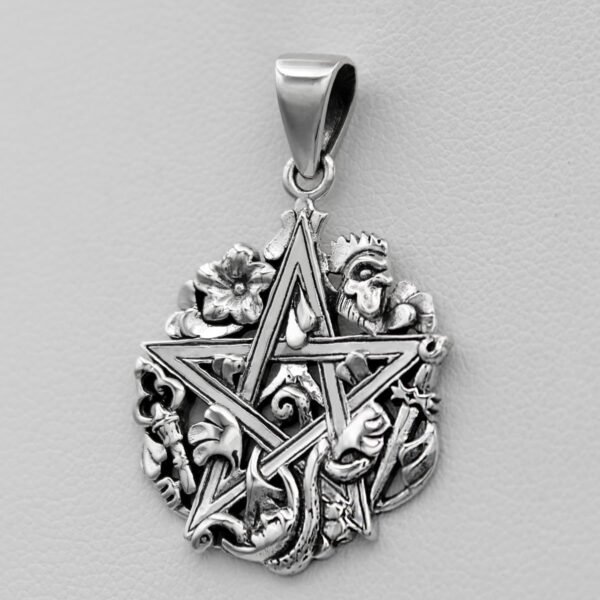 Sterling Silver Cimaruta Pentacle Pentagram Pendant