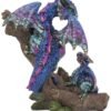 Fantasy Collection~ Wyrmlings Protector Dragon Figurine 10.5cm Blue, Resin, One Size
