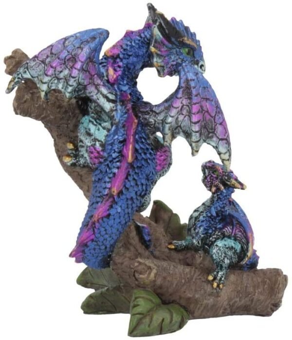 Fantasy Collection~ Wyrmlings Protector Dragon Figurine 10.5cm Blue, Resin, One Size