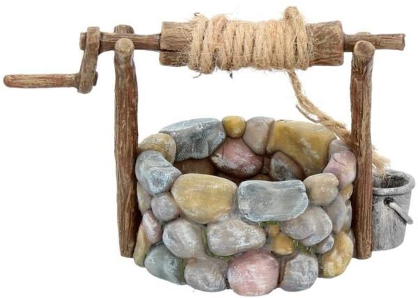 Magicun N.Giftware~Wishing Well Figurine 12.5 cm Brown, Size 12.5cm