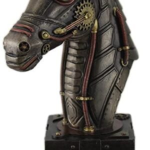 Magic  Collection~Steampunk Unicorn Bust Antique Bronze Finish Statue