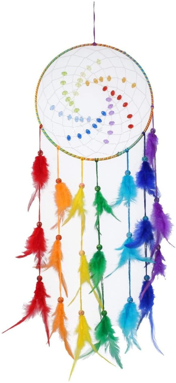 Magicun N.Giftware~Red, Dream Spectrum Dreamcatcher 20cm, Plastic and Flocking