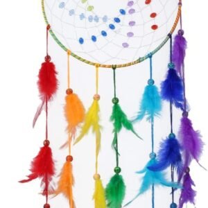 Light Collection~D4017K8 Dream Spectrum Dreamcatcher 20cm Red, Plastic and Flocking