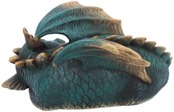 Fantasy Collection~ U4815P9 Forty Winks Dragon Figurine 29cm, Resin, Green, One Size