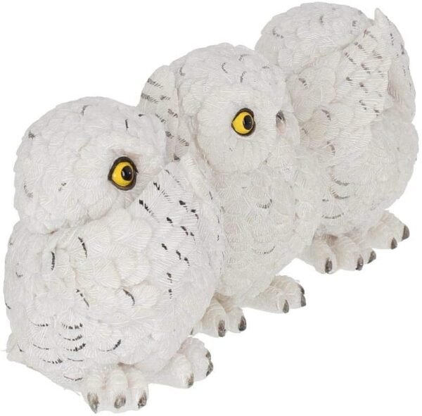 Animal Collection~ Three Wise Owls Figurine 8cm White
