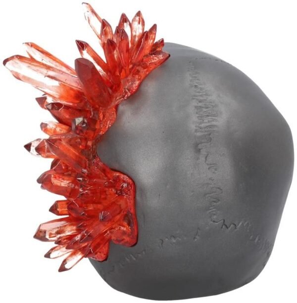 Dark Collection~Garnet Crystal Skull 17.6cm Figurine, Resin, Grey, One Size