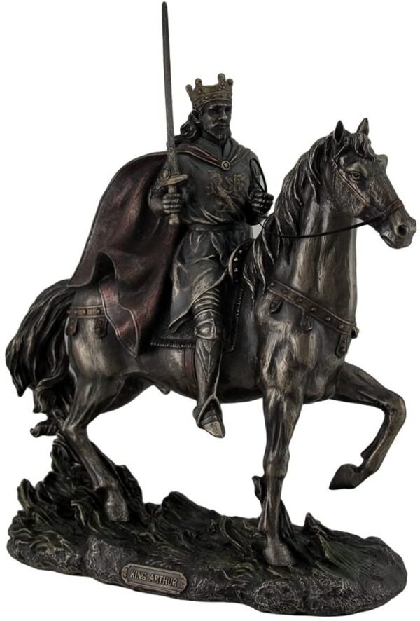 Magic  Collection~King Arthur on Horseback Bronze Finished Statue