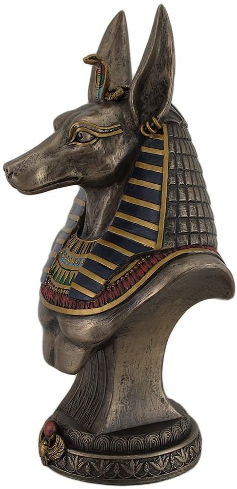 Magic  Collection~Ancient Egyptian Jackal God Anubis Bronze Finished Bust Statue