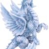 Artist Collections~ Anne Stokes Age Small Silver Dragon Figurine, White, 11.5cm