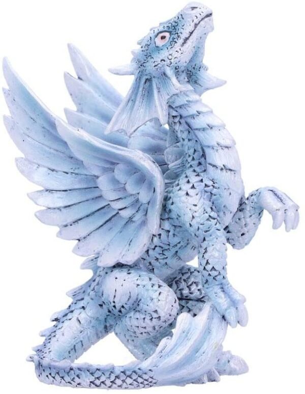 Artist Collections~ Anne Stokes Age Small Silver Dragon Figurine, White, 11.5cm