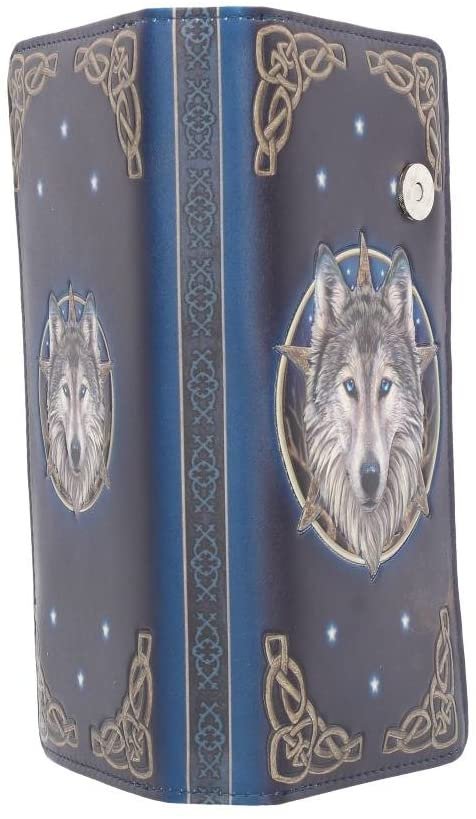 Artist Collections~ Wild One Lisa Parker Embossed Purse 19cm Blue, PU, Size
