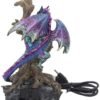 Nemesis Now Woodland Defender Light Up Dragon Figurine 16.5cm Brown, Resin