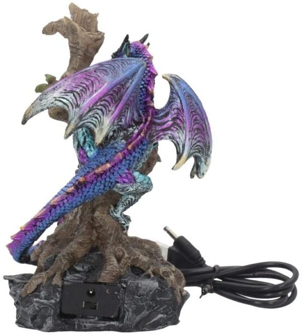 Nemesis Now Woodland Defender Light Up Dragon Figurine 16.5cm Brown, Resin