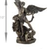 Magic  Collection~Bronzed St. Michael Defeating Lucifer Statue 10 in.