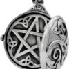 Sterling Silver Celtic Swirl with Hidden Pentacle Pentagram Locket