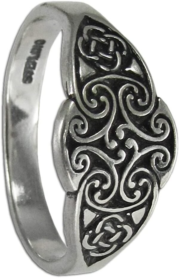 Soloman Pentant~Pepi Sterling Silver Cross of The Irish Goddess Dana Celtic Knot Ring (Size 4-12)