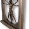Magic  Collection~Leonardo da Vinci Vitruvian Man Nude Male Bronzed Sculpture Statue