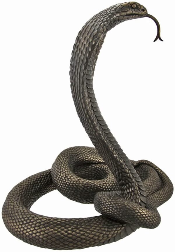 Magicun  Collection~Large Bronzed King Cobra Statue