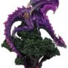 Fantasy Collection~ Nature's Perch Tree of Life Purple Dragon Figurine, Polyresin, One Size