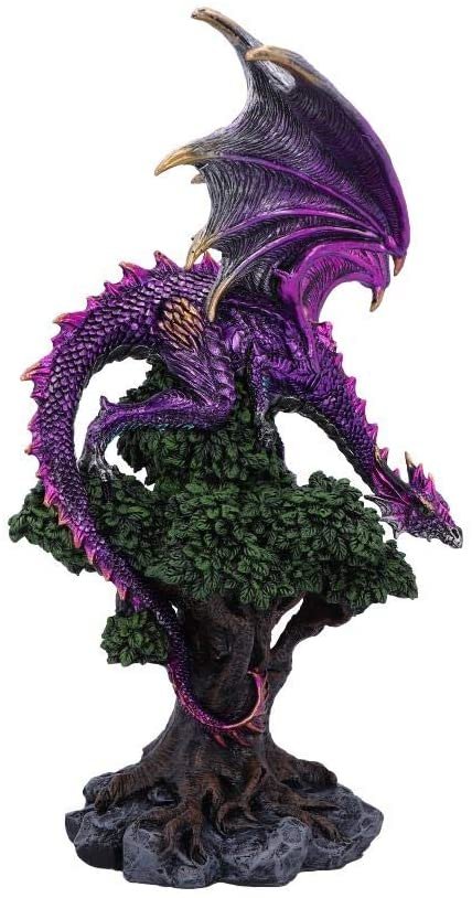 Fantasy Collection~ Nature's Perch Tree of Life Purple Dragon Figurine, Polyresin, One Size