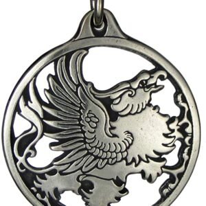 Soloman Pentant~Pewter Gryphon Talisman Griffin Pendant Necklace