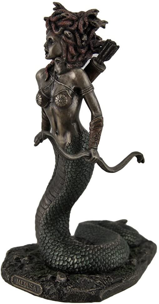 Magic  Collection~Medusa Greek Gorgon Serpent Monster Standing Holding Bow Highly Detailed Statue