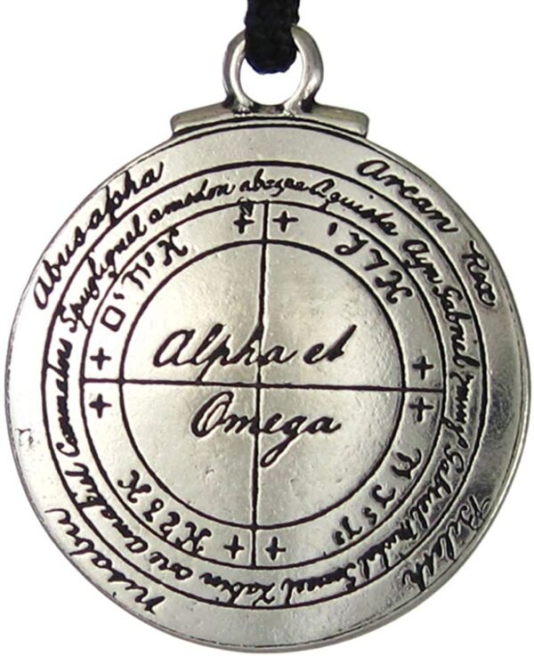 Soloman Pentant~Pewter Talisman for Good Health Seal of Solomon Pentacle Pendant - 1.25 Inch Diameter