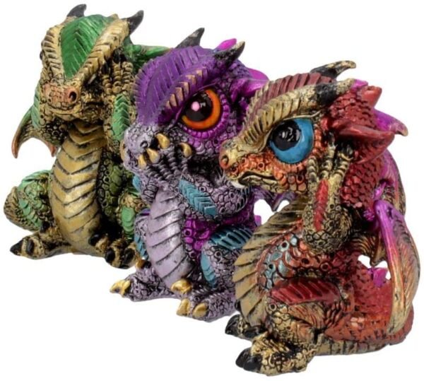 Fantasy Collection~ U4150M8 Three Wiselings Figurine 8.5cm Gold, Resin, One Size