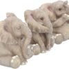 Animal Collection~ Three Baby Elephants Figurine 12cm Grey