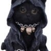 Dark Collection~Feline Cloaked Grim Reaper Cat Figurine, Polyresin, Black, 16cm