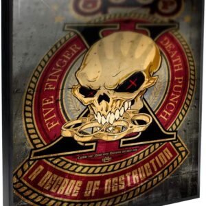 Magicun N.Giftware~, Black Five Finger Death Punch 5FDP Decade of Destruction Crystal Clear Picture 32cm, MDF and Resin