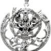 Sterling Silver Queen of Heaven Asarte Goddess Astroglobe Pendant - 1.75 Inches Diameter