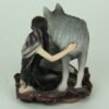 Magic  Collection~Resin Statues Anne Stokes Soul Bond Hand Painted Statue 5 X 5.75 X 5 Inches Gray