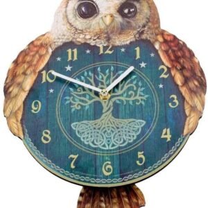 Animal Collection~ Hootin' Tickin' Clock 32cm Blue, MDF