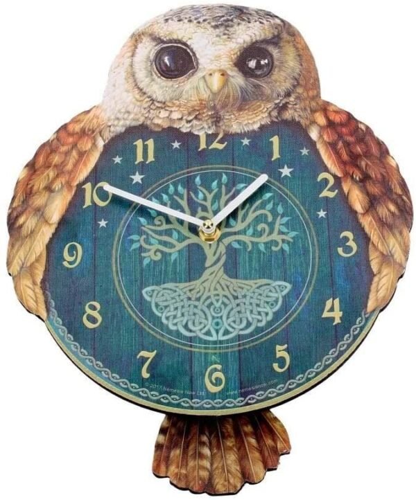 Animal Collection~ Hootin' Tickin' Clock 32cm Blue, MDF