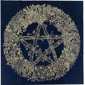 Pentagram Altar Cloth, Astrology Tarot Cards Divination Tablecloth 23.6 " x 23.6 "