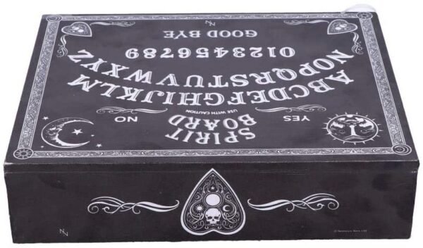 Wiccan Collection~Black and White Spirit Board and Planchette Jewellery Storage Box with Mirror, MDF, One Size