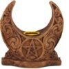 Magicun Altar~Dryad Design Moon Candle Holder Wood Finish